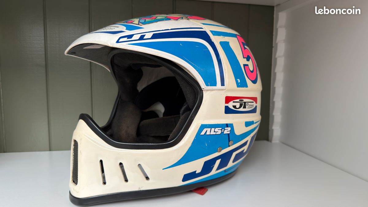 Masque De Protection Visage JT Racing Old School Vintage – Rouge – Jamais Utilisé – Japon