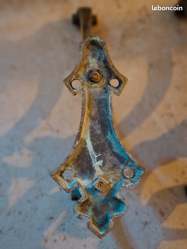 3 patères anciennes de porte bronze laiton (image 13)