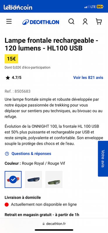 Lampe frontale (image 2)