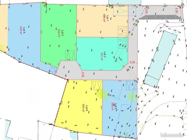 Terrain 595 m² Mésanger