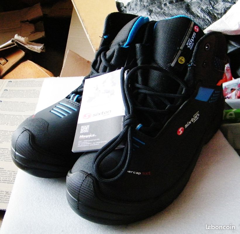 Chaussures bottines de sécurité en cuir et toile Sixton peak neuves 40 homme (image 3)
