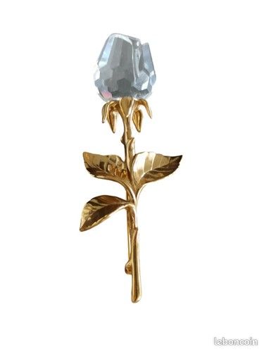 Broche Vintage Signée - Fleur Rose - Pièce De Collection Ou Bijou Rétro