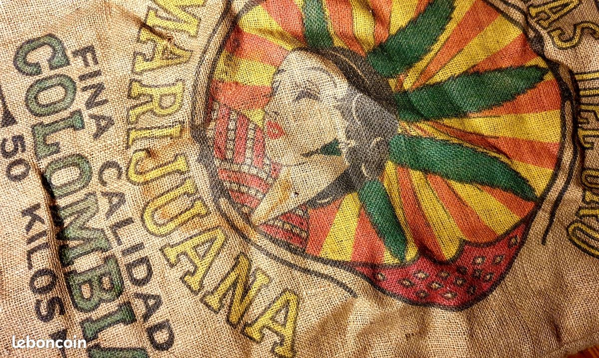 RARE* Colombie "Marijuana" - Sac en toile de jute 50kg Colombie (image 1)