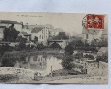 Plaquette De Vœux Vintage - Le Soc Cholet, Souvenir Français Ancien