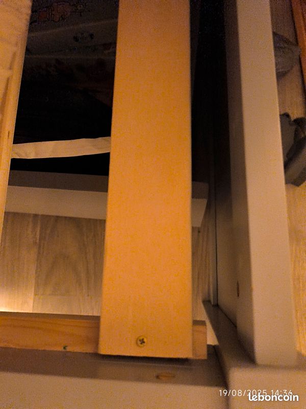 Lit simple 90 x 200 gris (image 4)