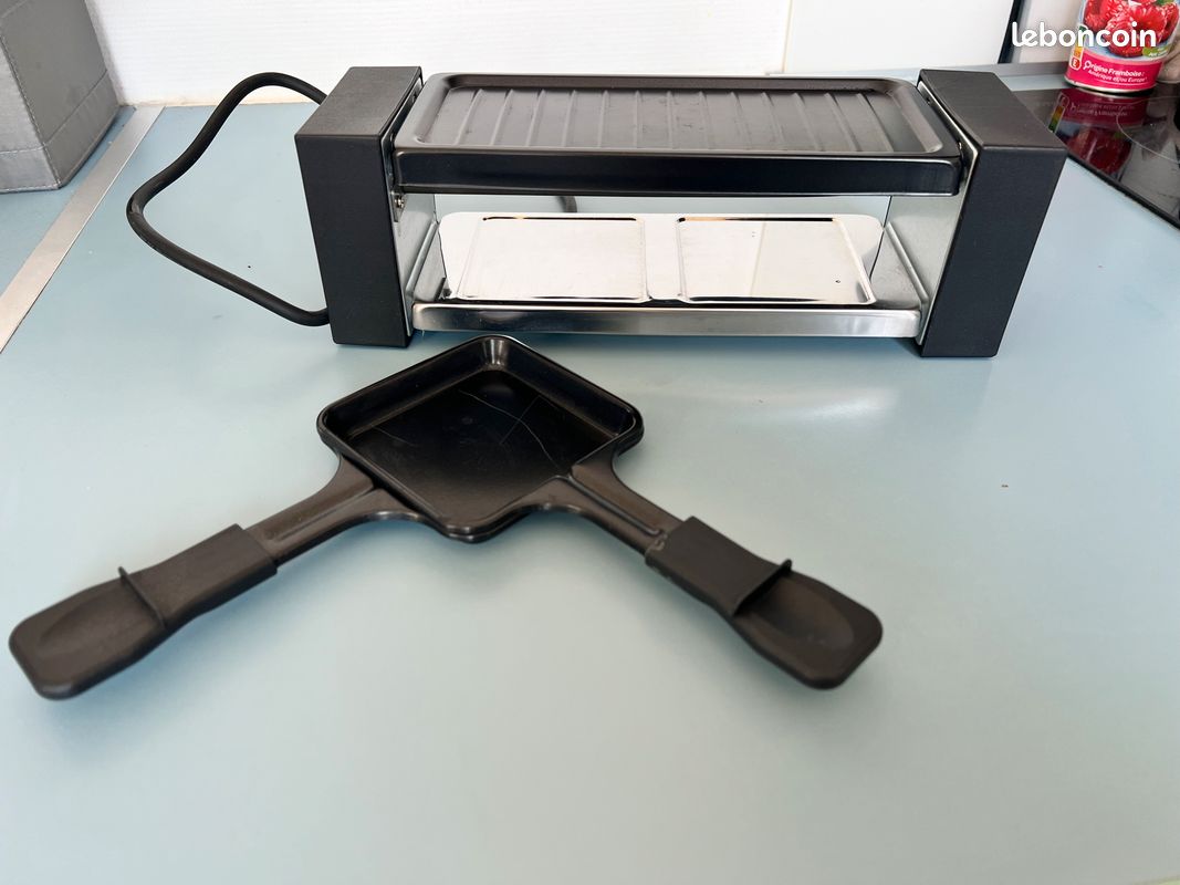 Appareil à raclette 2 personnes + 2 poêlons (image 2)