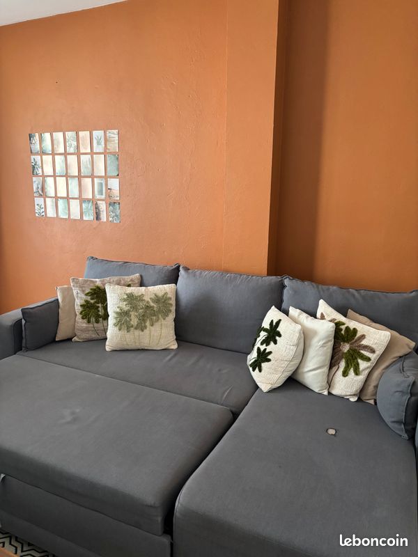 Canapé d’angle convertible IKEA FRIHETEN gris – Très bon état – 235 cm Prix : 300 (image 5)