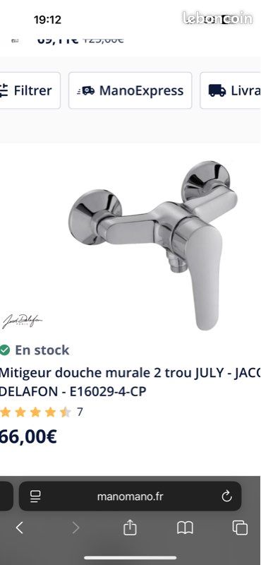 Mitigeur de douche Jacob delafon (image 1)