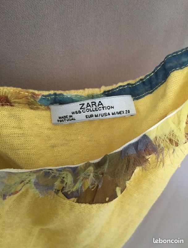 Haut débardeur jaune à motif floral pour l'été, Zara (image 3)