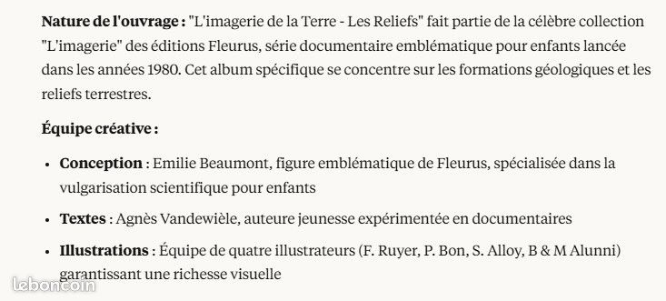 L'Imagerie De La Terre - "Les Reliefs" - Editions Fleurus (2002) (image 3)