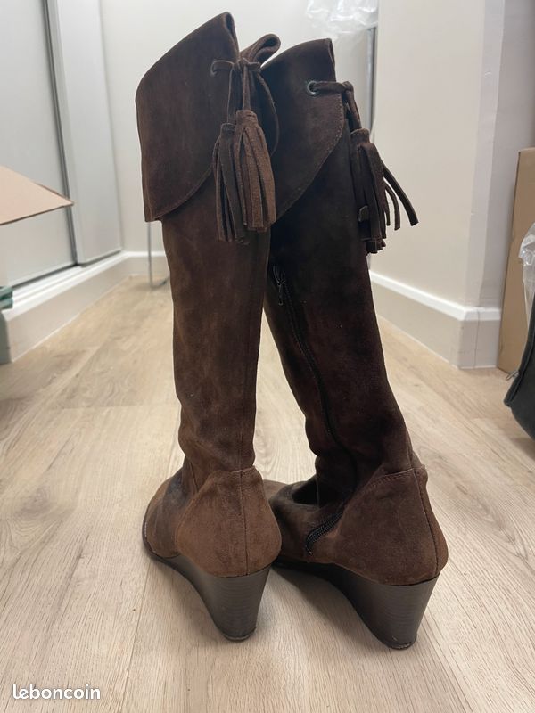 Bottes daim marron (image 5)
