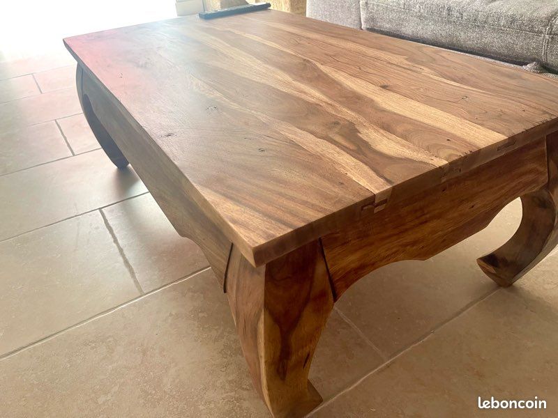 Table basse bois sheesham (image 3)