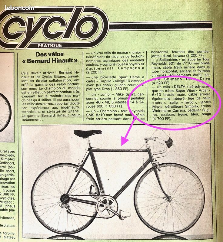 CARTE PUB VELO / Bernard Hinault EUR 2,00 - FR