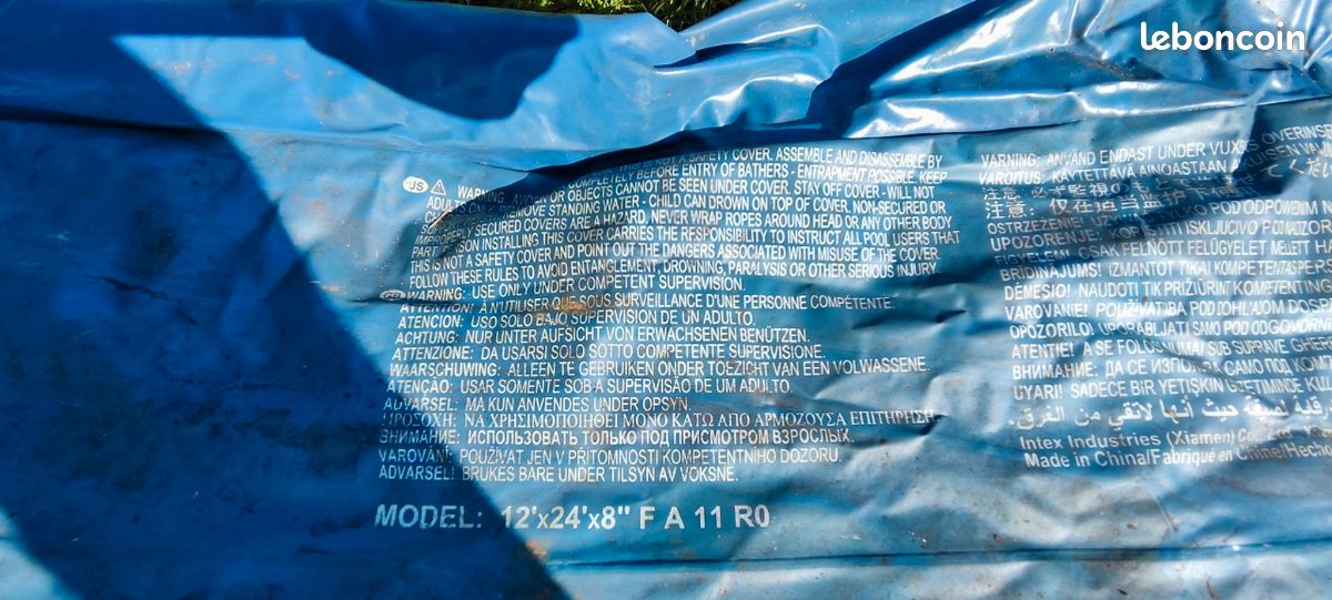 Couverture piscine Intex 3,30 x 6,60 (image 2)