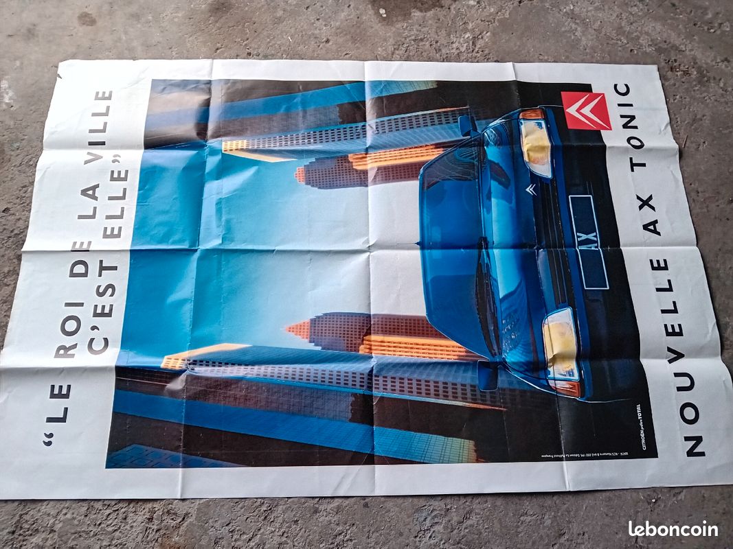 Très grande Affiche CITROËN AX TONIC (image 1)