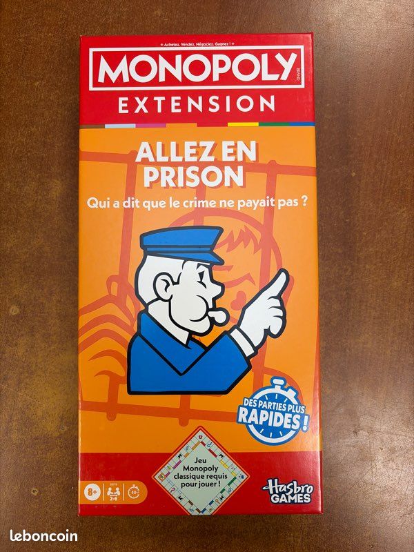 Extension 'Allez En Prison' Pour Monopoly - Jeu De Société Hasbro, Neuf, Dès 8 Ans