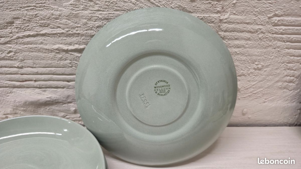 Lot 5 soucoupes Wedgwood celadon (image 5)