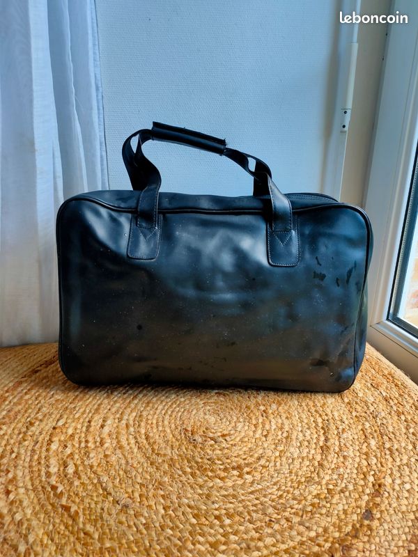 BEAUGENCY SAC DE VOYAGE A ROULETTES EN CUIR VERITABLE NOIR NEUF | eBay