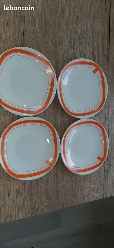 Arcopal Fruits De France Tea Cup and Saucer Sets /1970/ Opal Glass Made