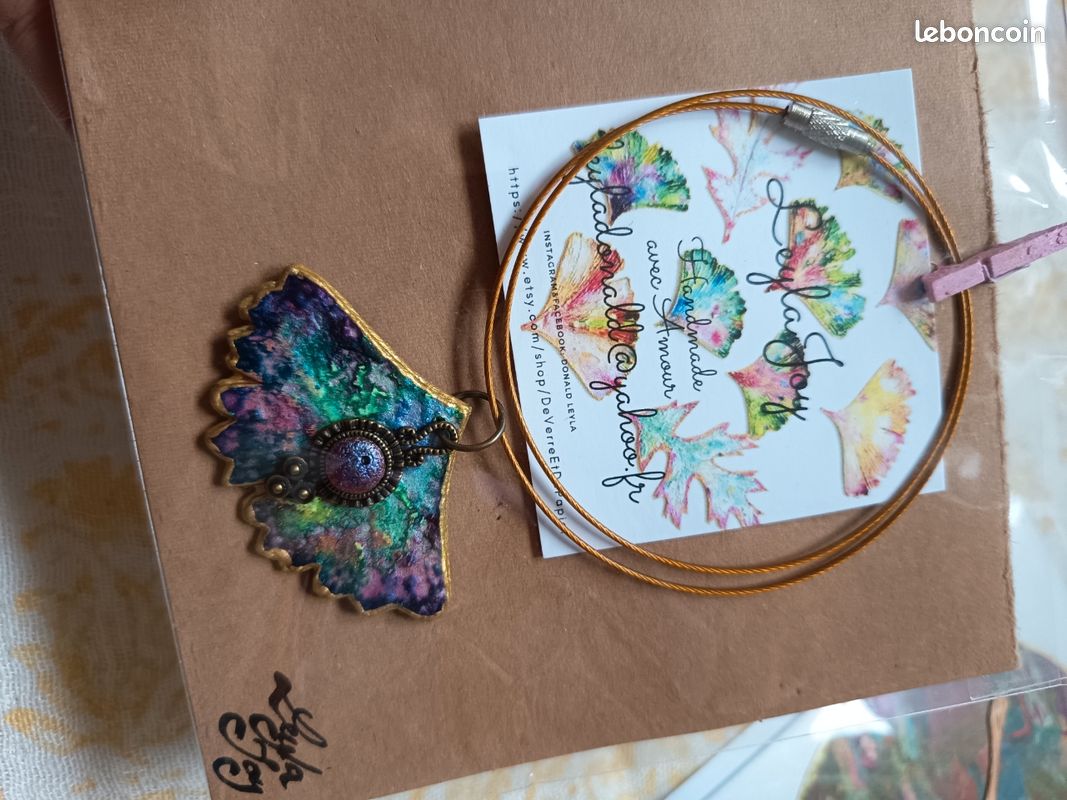 Pendentif et cartes, création artisanales (image 2)