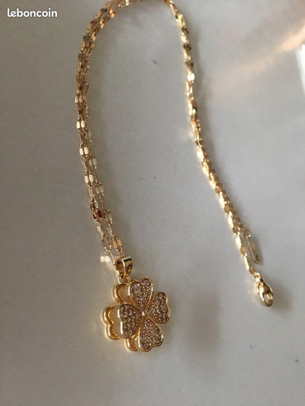 Chaîne avec pendentif , Coeur ,en Acier inoxydable doré (image 10)