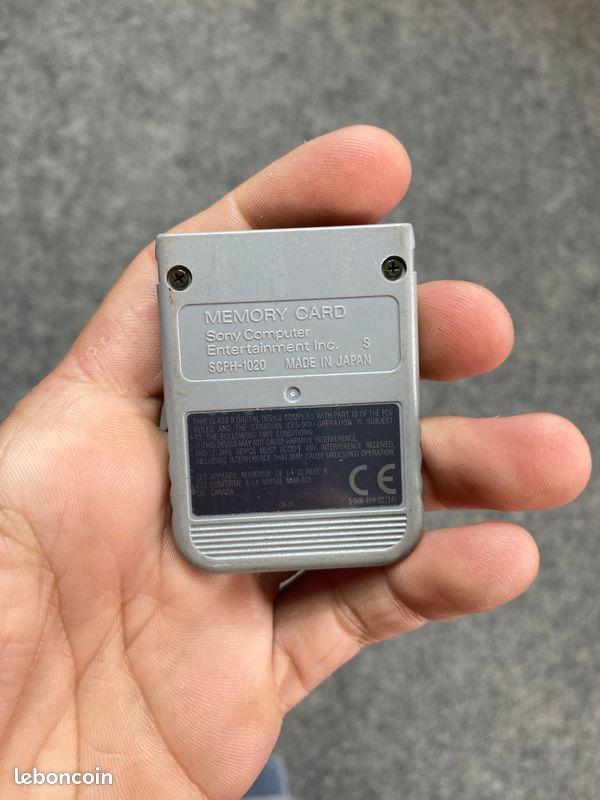 CARTE MÉMOIRE OFFICIELLE SONY PS1 PSOne MEMORY CARD SCPH-1020 CARTE MÉMOIRE OFFICIELLE SONY PS1 PSOne MEMORY CARD SCPH-1020