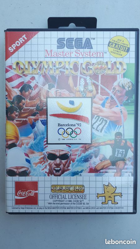 Jeu Vidéo Olympic Gold Barcelona 92 - Sega Master System - Très Bon état - Avec Boîte