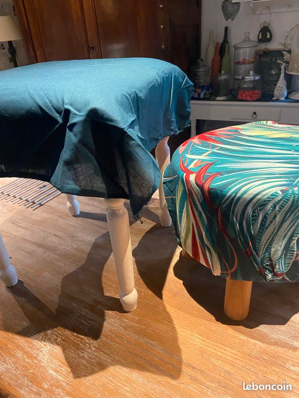Lot de tabouret pouf a relooker (image 2)