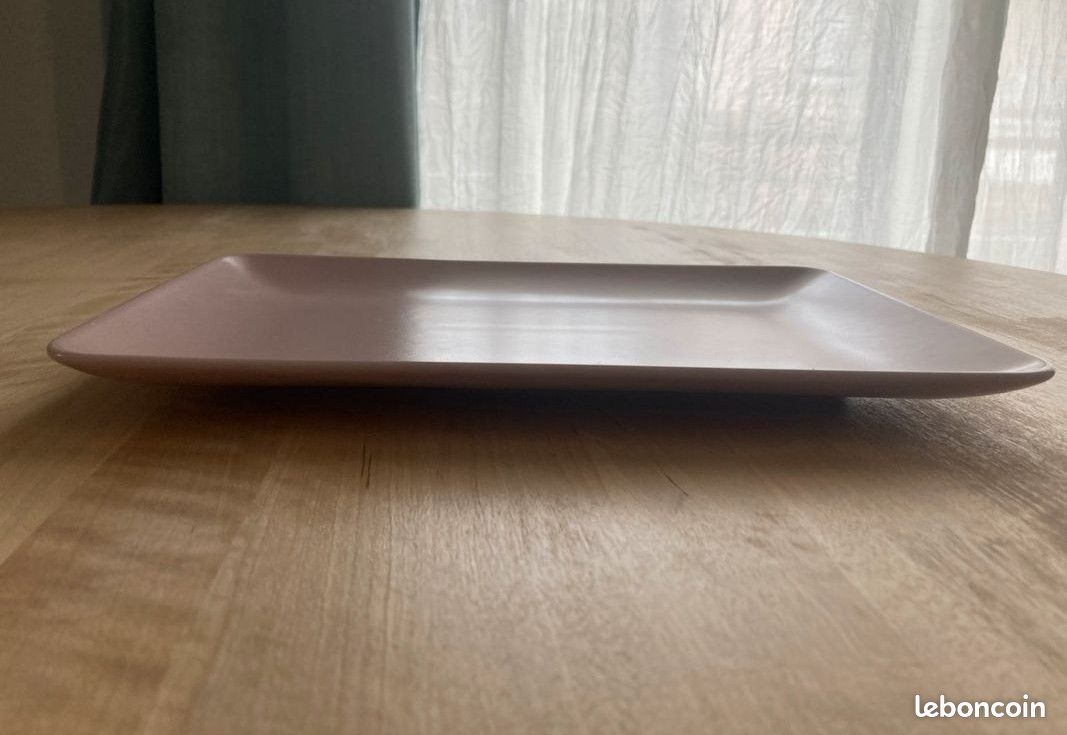 Plat assiette céramique IKEA rose mat (image 3)