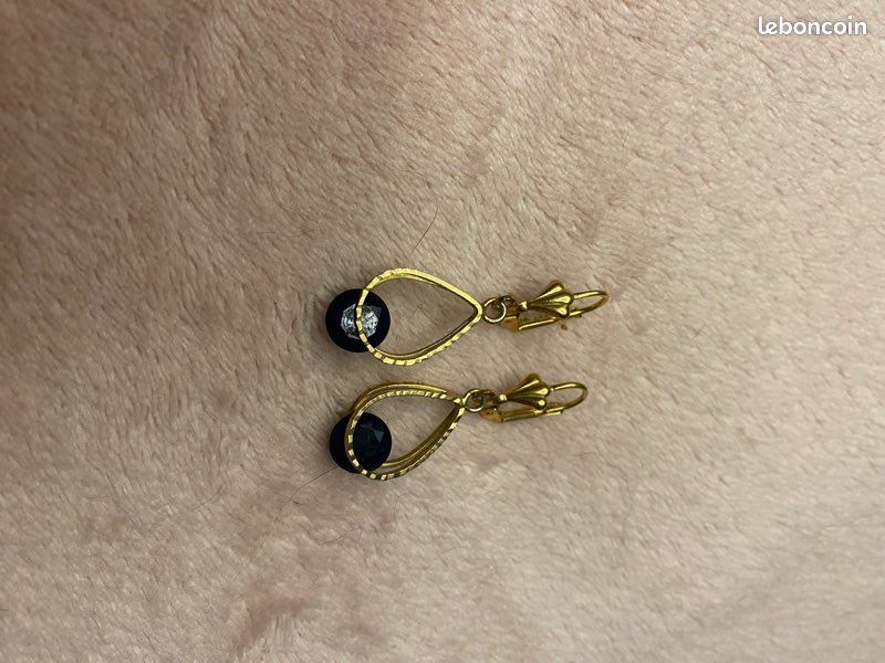 Boucles d’oreilles doré or en acier inoxydable (image 2)