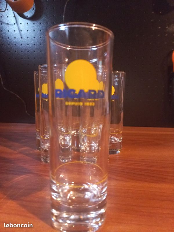 6 verres tube ricard neufs (image 2)
