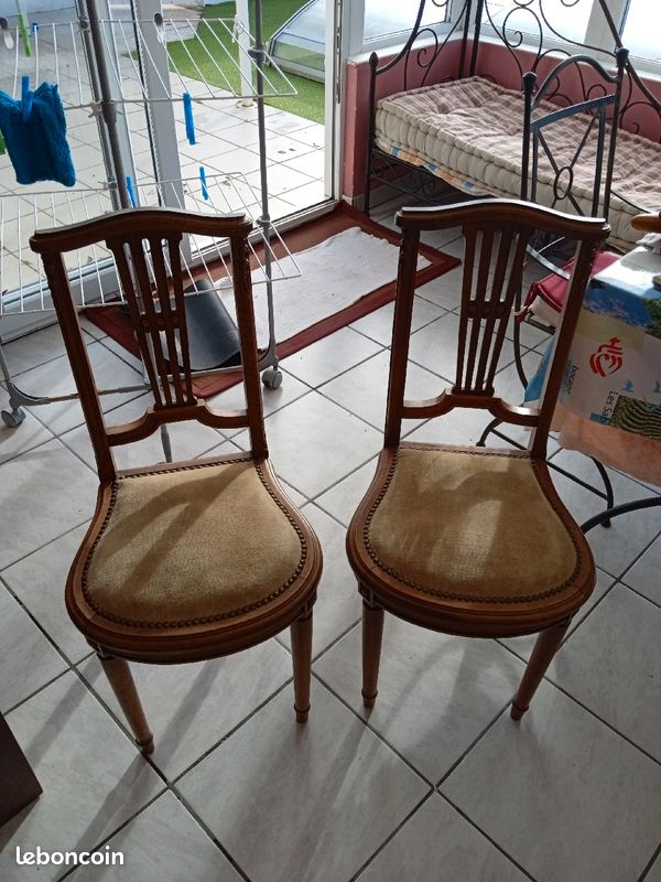 2 chaises anciennes bois massif (image 1)