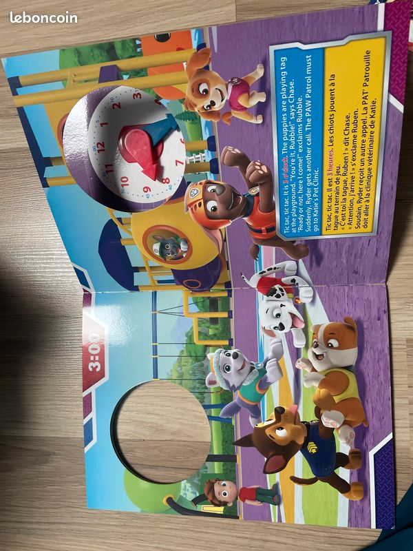 Livre et horloge pat patrouille apprendre horaires (image 3)