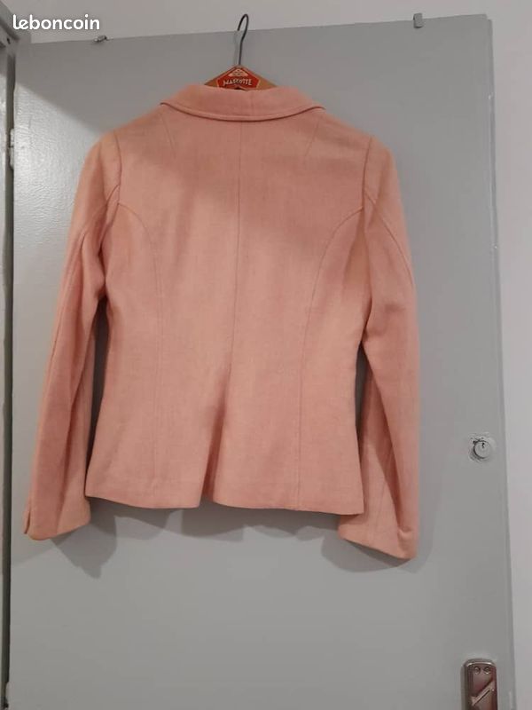 Veste classique en flanelle rose (image 5)