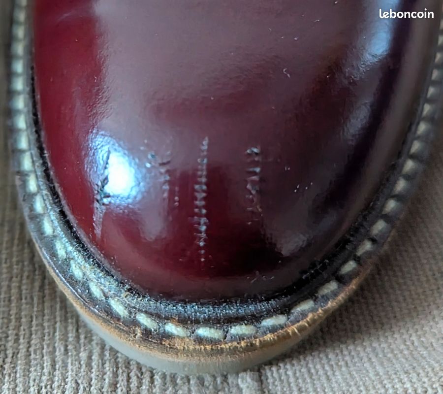 Chaussures en cuir marron-bordeaux Kickers T 39 (image 8)