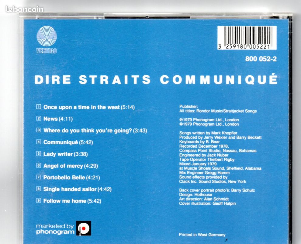 DIRE STRAITS - Communiqué - CD (image 3)