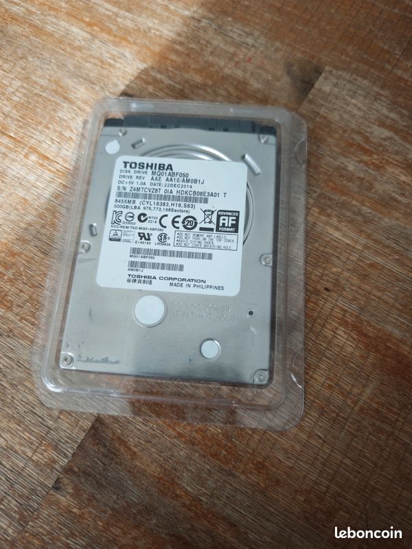 Disque dur Toshiba 500Gb (image 1)