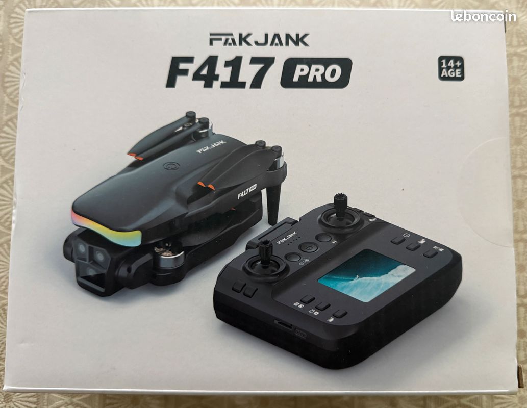 Drone F417PRO – Caméra 1080P, Écran Sur Télécommande, Flux Optique, Batterie Modulaire – Débutant