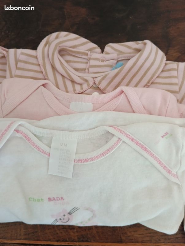 Lot de 6 vêtements bébé fille taille 12mois (image 4)