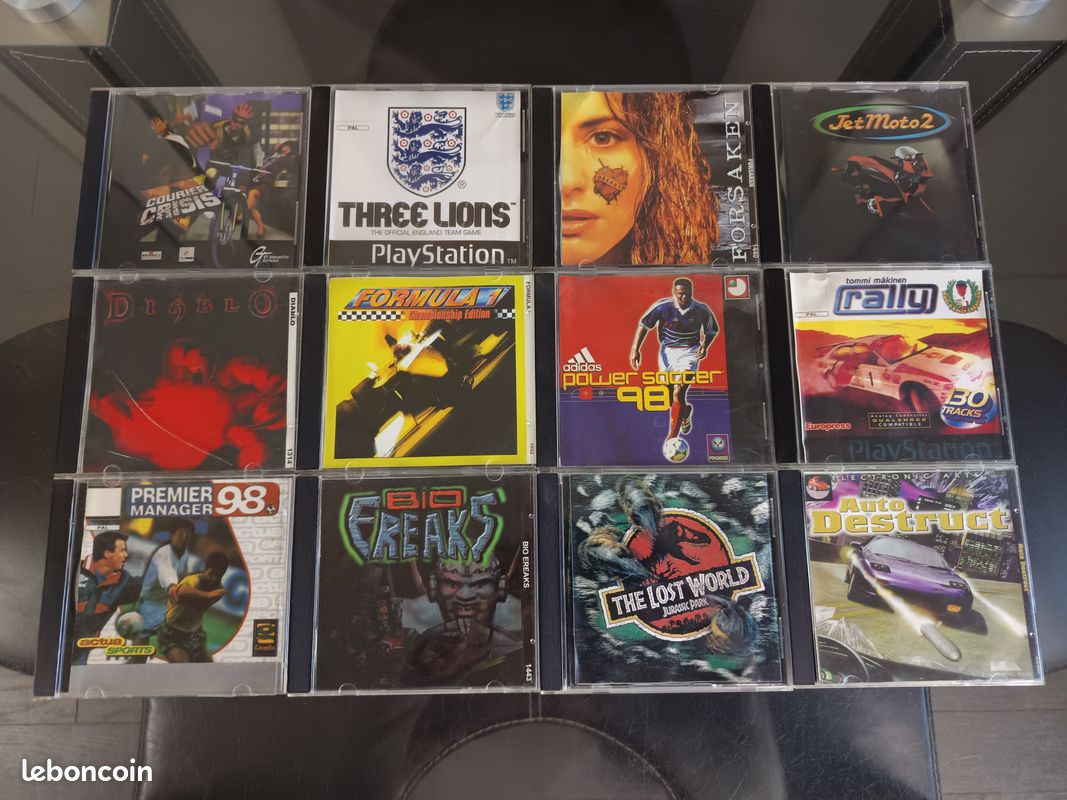 Jeux PS1 PSX Buggy & Actua pool Sony playstation 1 lot de 2