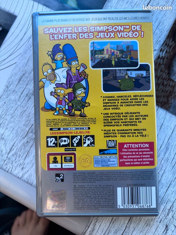 Download Simpson - Le Jeu, Les France ROM - PSP