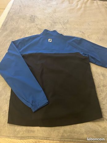 Coupe-vent FootJoy CG-074 – 1/4 Zip Noir, Homme Taille L, Manches Longues, Neuf Avec étiquettes