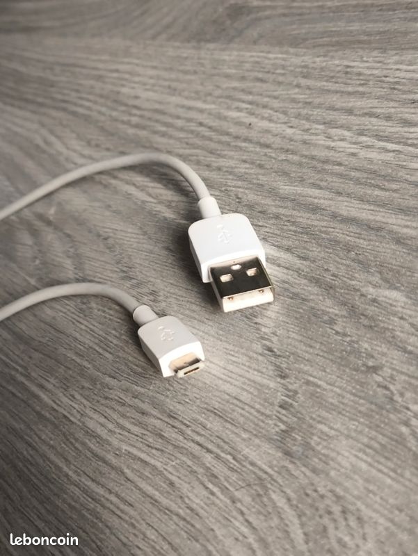 Câble USB mini USB 1 m blanc (image 1)