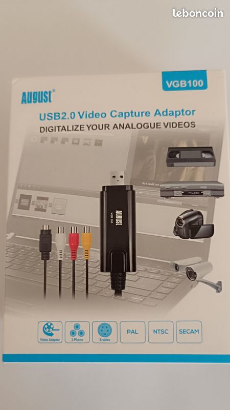 Dvd Vgb100 August VGB100 USB Video Capture Card With S Video