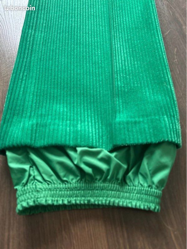 Pantalon De Sport Vintage Vert Années 70 – Acrylique – Taille L Homme
