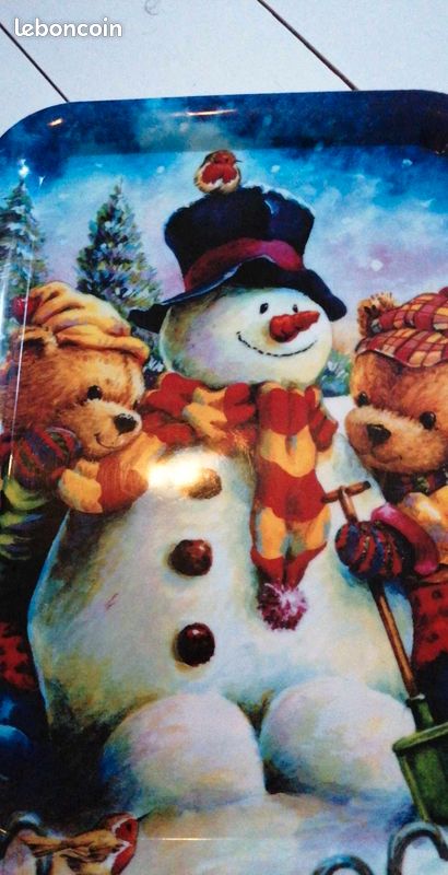 PRETYZOOM Plateau Bonhomme De Neige Noël En Bois - Assiette Service Festive Pour Collations Et Décoration