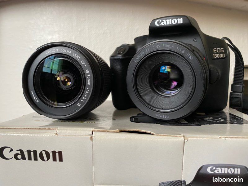 Canon EOS 1300D Avec Objectif 18-55mm - Appareil Photo Reflex Numérique D'occasion