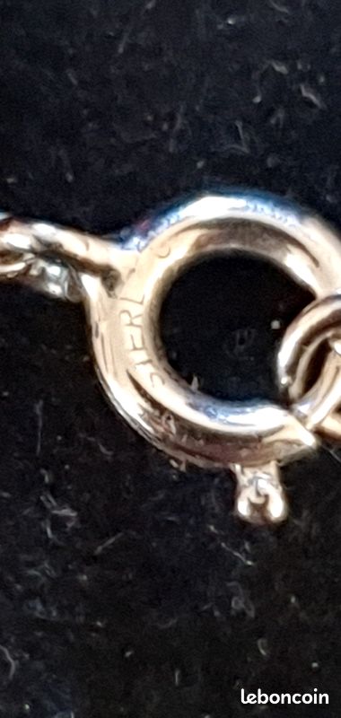Collier Pendentif En Argent 925 Avec Gemme De Charoite - Style Vintage - État Neuf (occasion)
