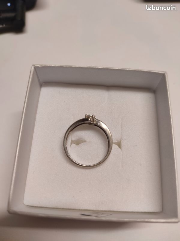 Bague En Argent 925 Sertie De Zircons - Taille 50, Marque S&G