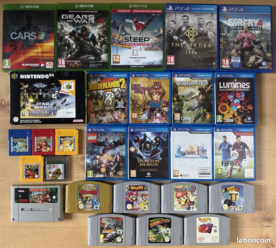 Jeux Xbox One, PS4, PS Vita, N64, SNES, GB et GBC (image 1)